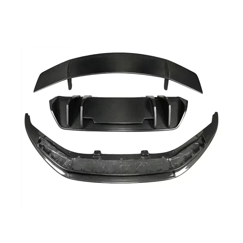 V Style Dry Carbon Fiber Body Kit Rear Bumper Diffuser Lip for  R8 Carbon Fiber 2017-2019